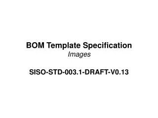 BOM Template Specification Images