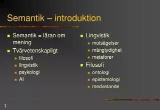 semantik introduktion