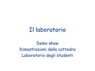 il laboratorio