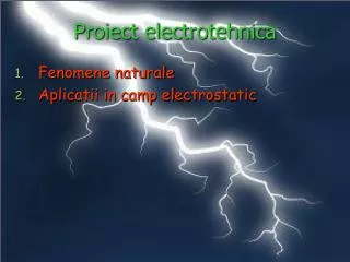 proiect electrotehnica