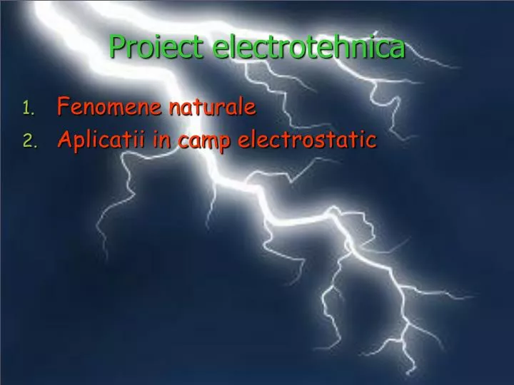 proiect electrotehnica
