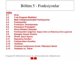 b l m 5 f onksiyonlar