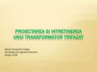 boboc constantin eugen facultatea de inginerie electrica grupa 112b