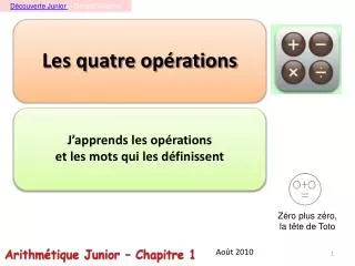 les quatre op rations