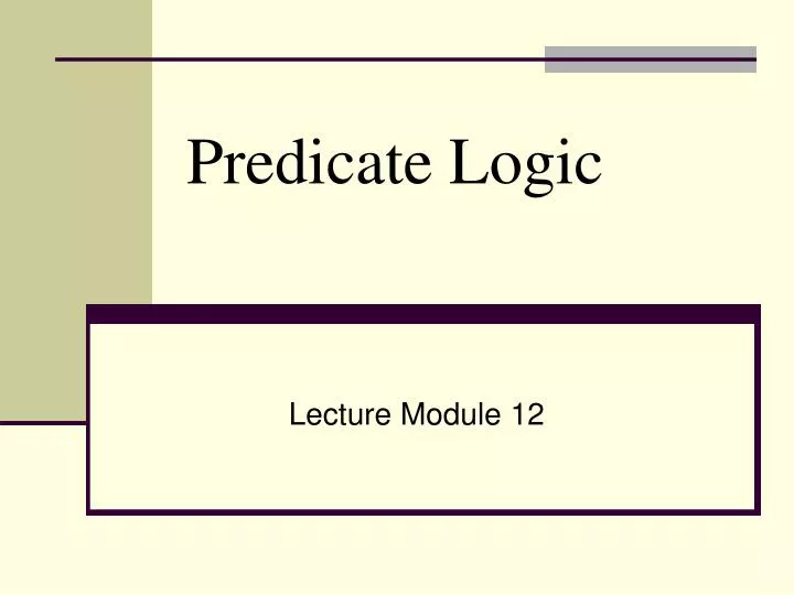 predicate logic