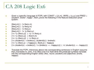 CA 208 Logic Ex6