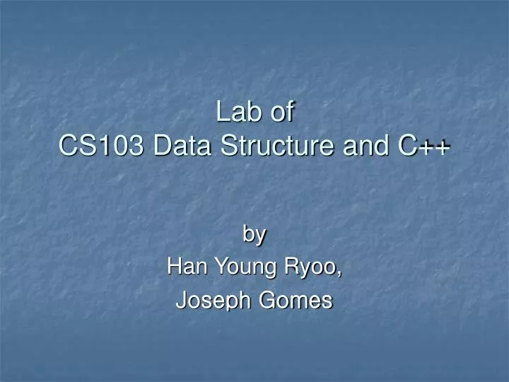 lab of cs103 data structure and c