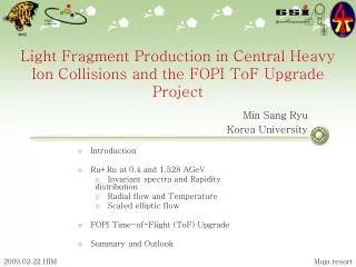 Light Fragment Production in Central Heavy Ion Collisions and the FOPI ToF Upgrade Project