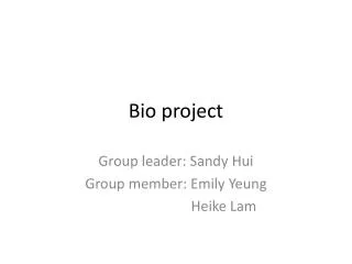 Bio project