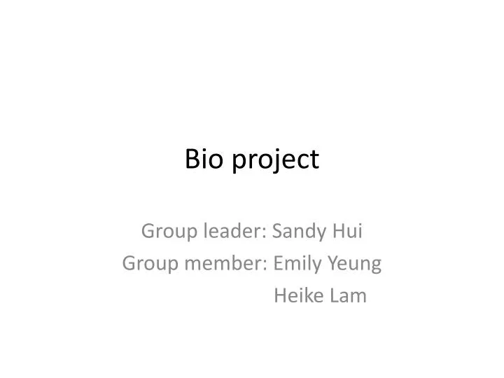 bio project
