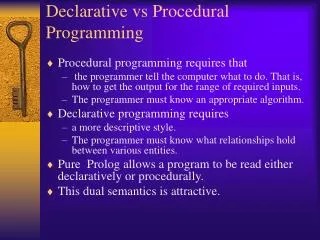 Declarative vs Procedural Programming
