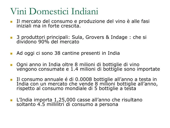 vini domestici indiani