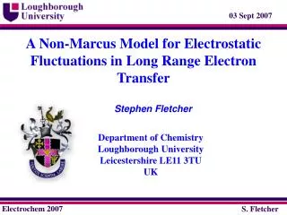 A Non-Marcus Model for Electrostatic Fluctuations in Long Range Electron Transfer