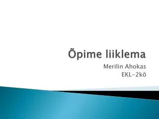 pime liiklema