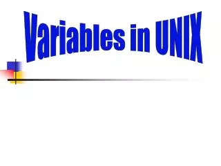 Variables in UNIX