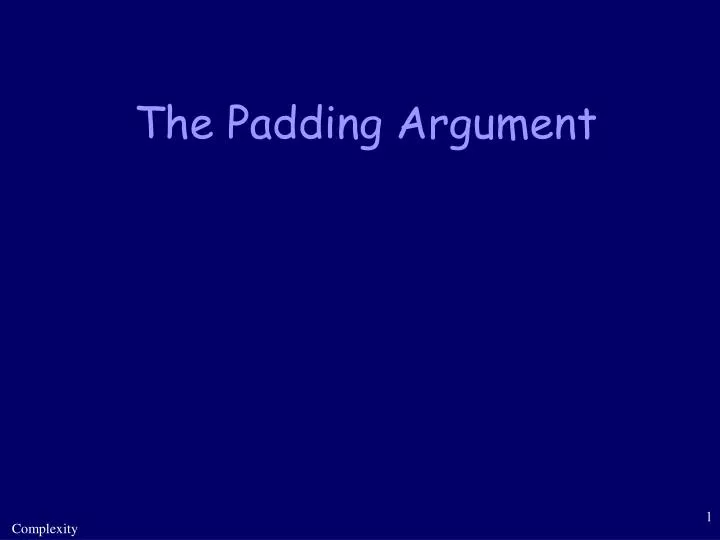 the padding argument