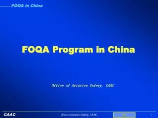 FOQA Program in China