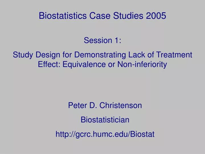 biostatistics case studies 2005