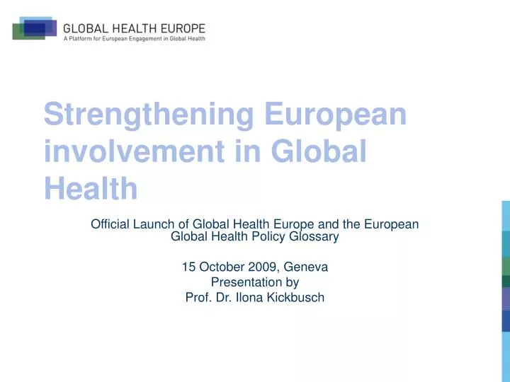 strengthening european involvement in global health