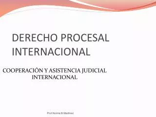 cooperaci n y asistencia judicial internacional