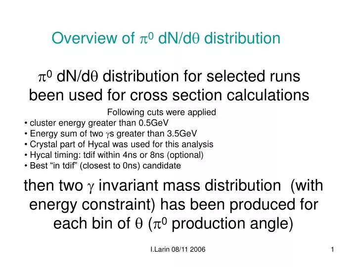 p 0 dn d q distribution for selected runs been used for cross section calculations