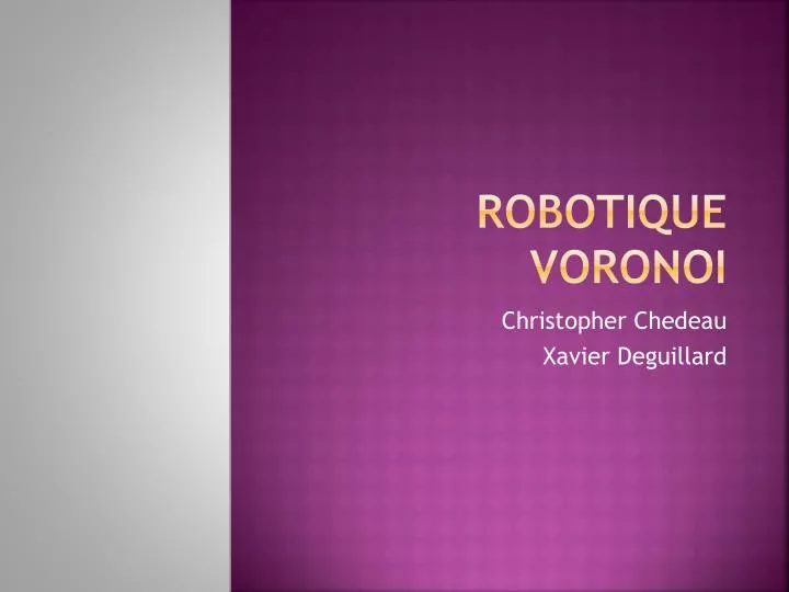 robotique voronoi
