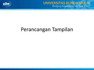 perancangan tampilan