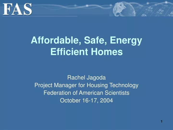 affordable safe energy efficient homes