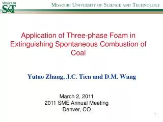 Application of Three-phase Foam in Extinguishing Spontaneous Combustion of Coal