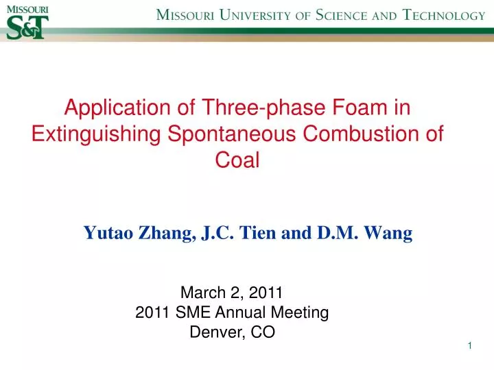 application of three phase foam in extinguishing spontaneous combustion of coal