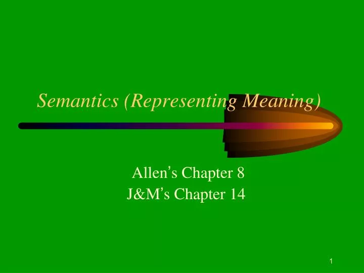 semantics representing meaning