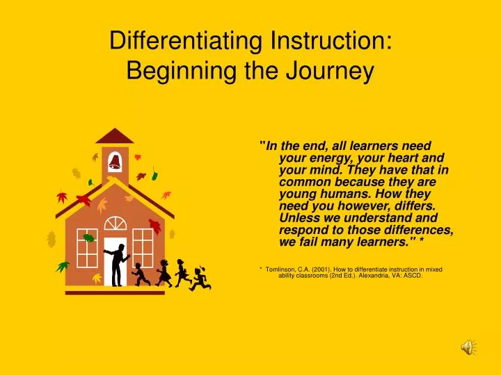 differentiating instruction beginning the journey