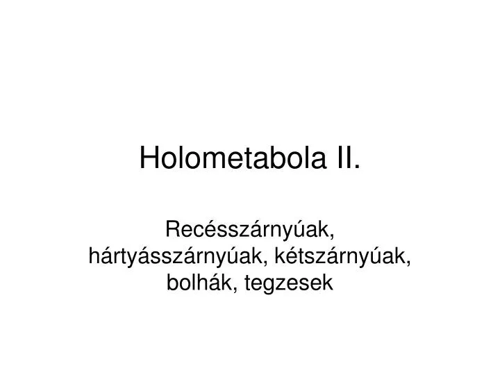 holometabola ii