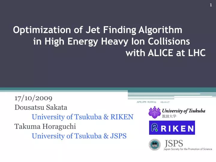optimization of jet finding algorithm in high energy heavy ion collisions with alice at lhc