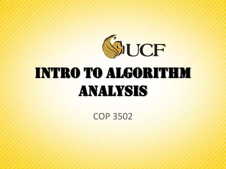 intro to algorithm analysis