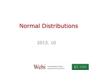 normal distributions