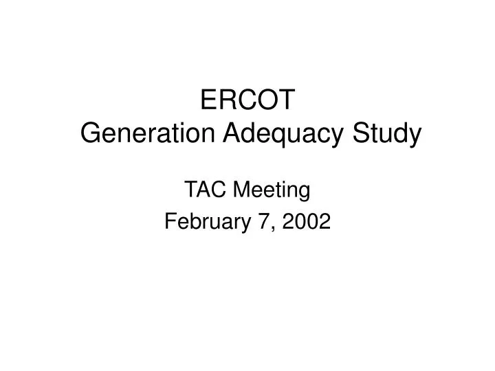 ercot generation adequacy study