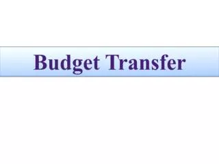 Budget Transfer