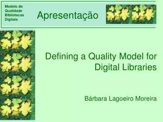 apresenta o