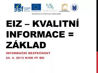 eiz kvalitn informace z klad