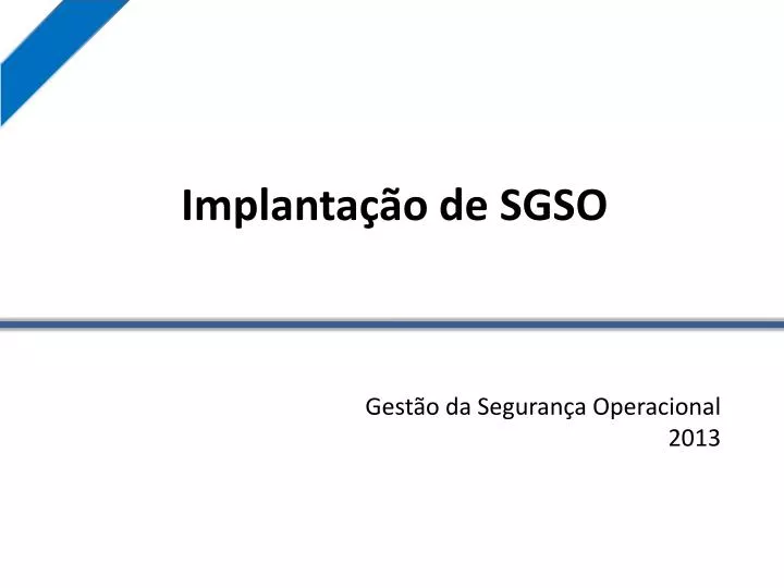 implanta o de sgso