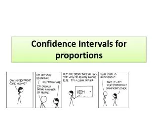 Confidence Intervals for proportions
