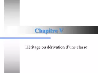 chapitre v