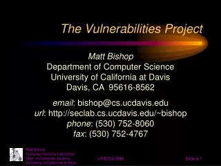 The Vulnerabilities Project
