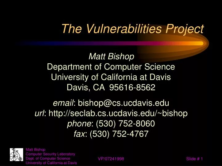 the vulnerabilities project