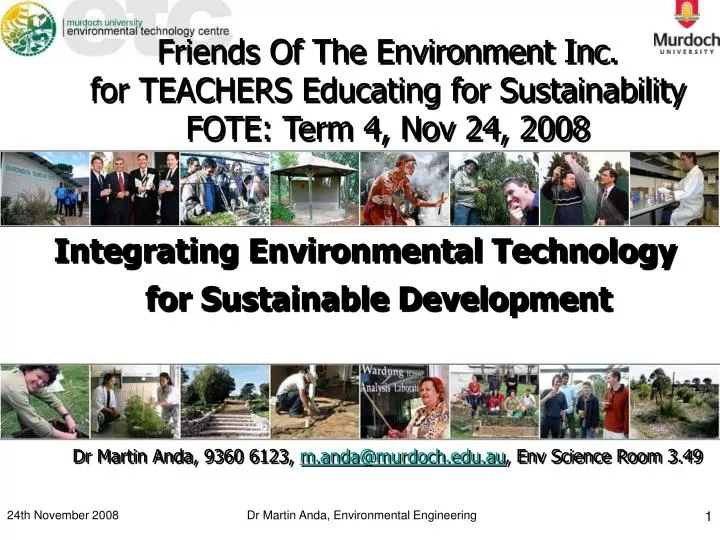 friends of the environment inc for teachers educating for sustainability fote term 4 nov 24 2008