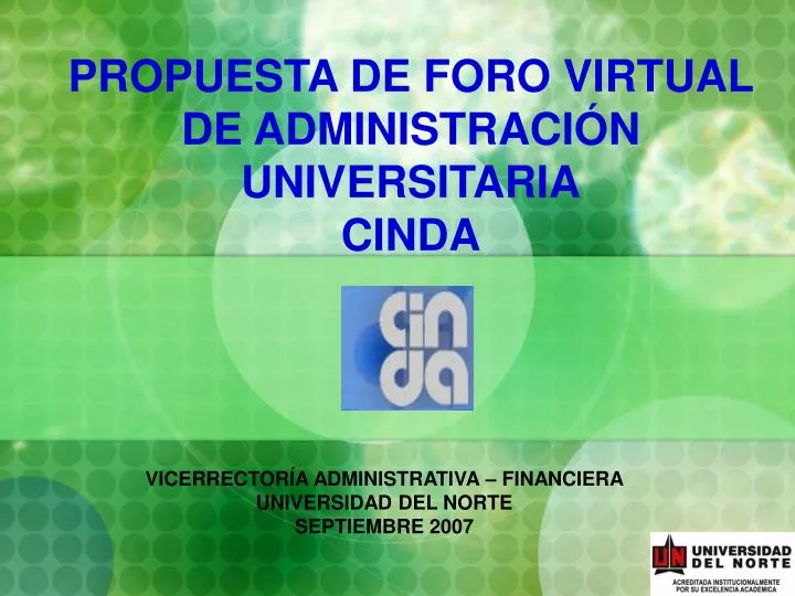 propuesta de foro virtual de administraci n universitaria cinda
