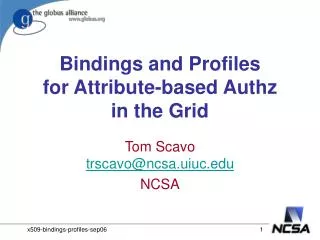 Bindings and Profiles for Attribute-based Authz in the Grid