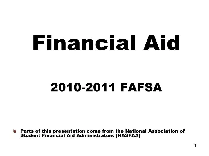 financial aid 2010 2011 fafsa
