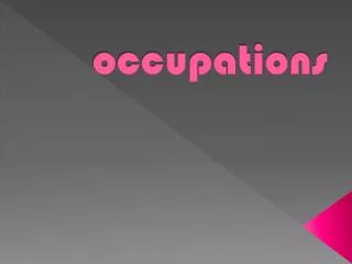 occupations